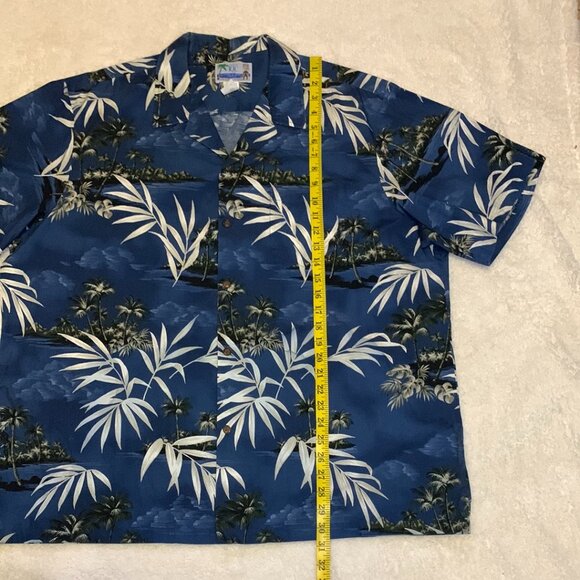Styled by RJC Ltd. Vintage Hawaiian Cotton Shirt Mens Sz 2XL Seaside Palm Trees - Picture 6 of 6